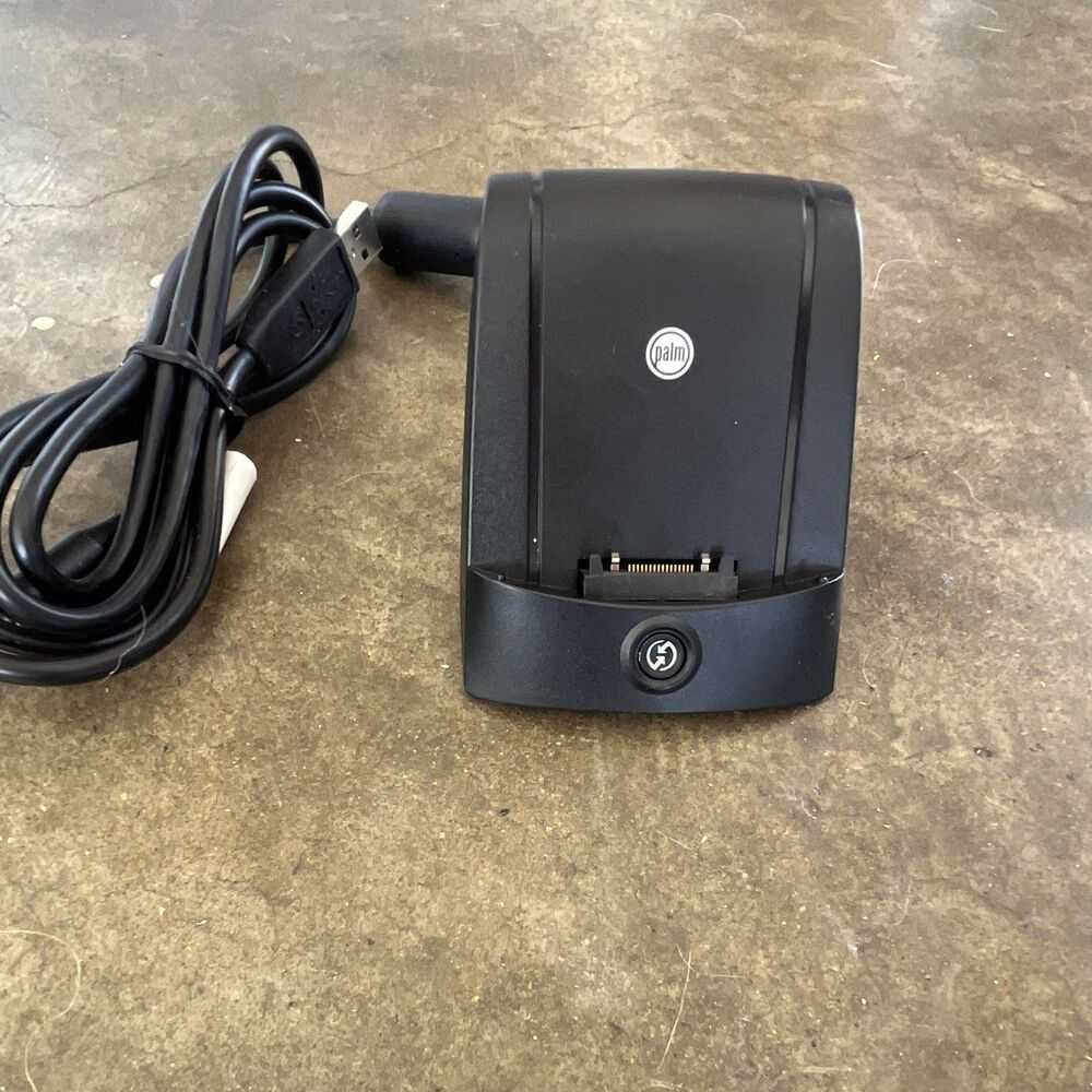 Palm USB Desktop Charging Dock Stand, Black, 5 ft Cable, Qi, 1 Port